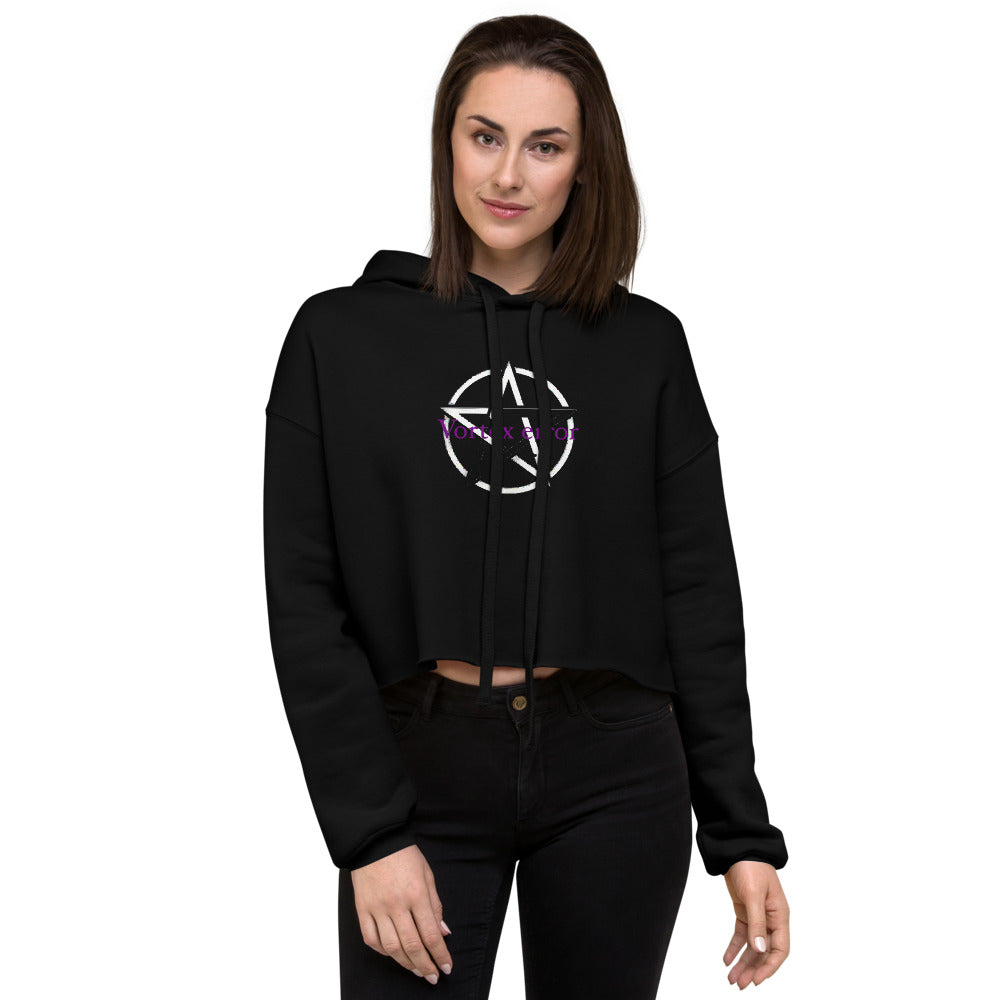 vortex error Crop Hoodie